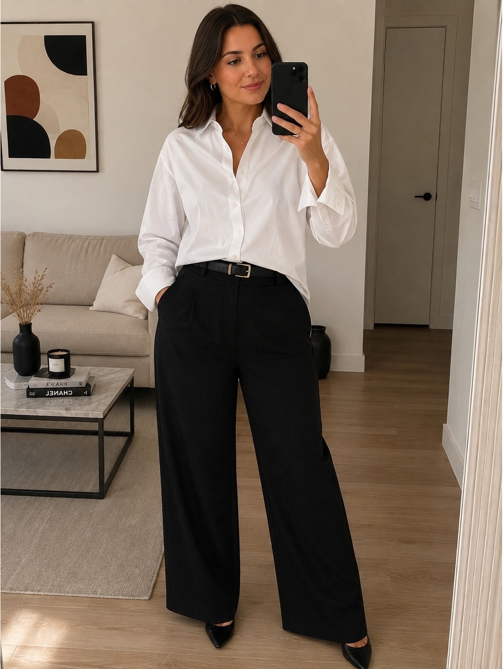 NWT Veronica Beard Marisol White Button Front Shirt Size 4
